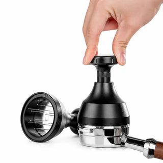 Yozcoffee WDT Espressoverdeler 51/53/58 mm roestvrijstalen naaldgereedschap Zwart – verstelbaar portafiltergebruik