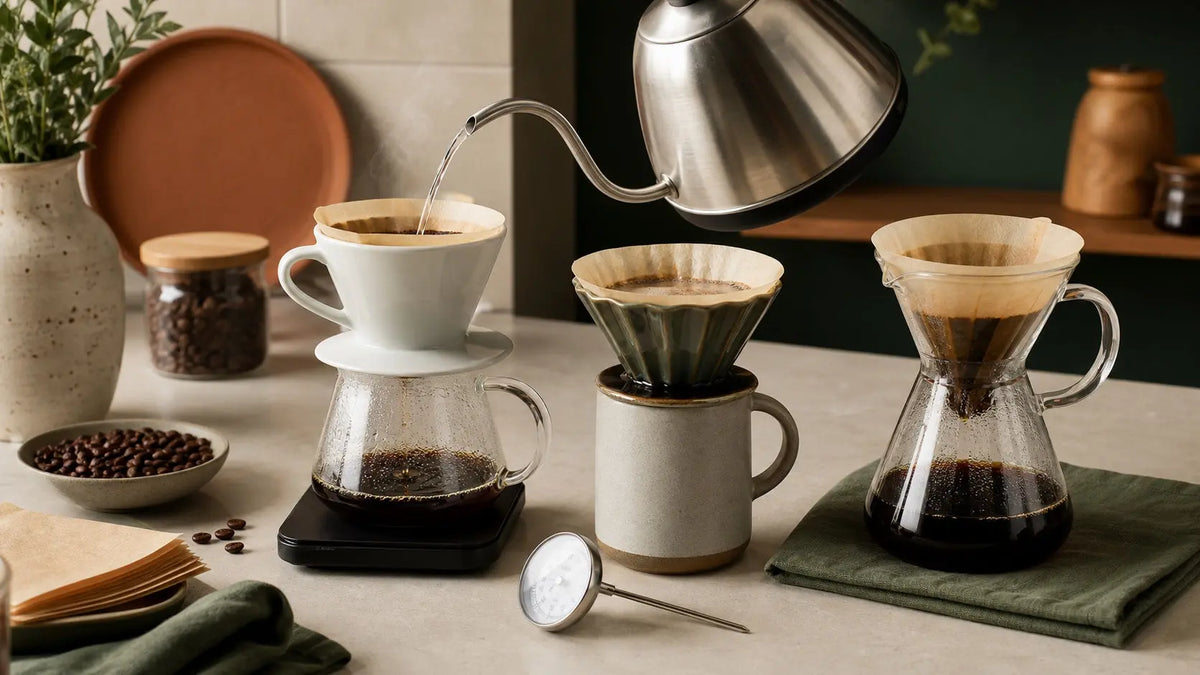 Beste overgietkoffiezetapparaten: gids voor watertemperatuur