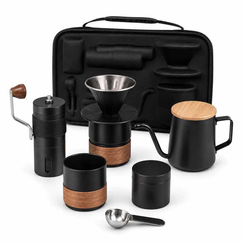Draagbare pour-overkoffieset voor kamperen en reizen – productweergave 2