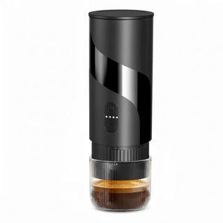 Yozcoffee Draagbare espressomachine 51 mm 2-in-1 grond en capsule zwart – draagbaar verpakkingsdisplay