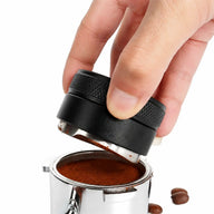 Yozcoffee Espressoverdeler Leveler 51/53/58 mm aluminiumlegering 3-bladig zwart – portafilteractie