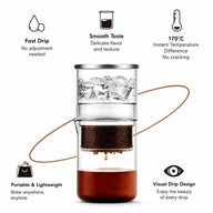 Yozcoffee Cold Brew Maker 300ml Glas Ice Drip Slow Drip Transparant – kenmerken