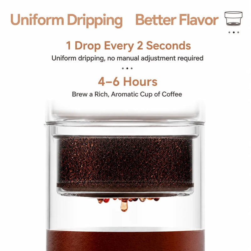 Yozcoffee Cold Brew Maker 300ml Glas Ice Drip Slow Drip Transparant – uniform