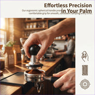 Yozcoffee Espresso Tamper 58 mm aluminiumlegering impactontwerp - ergonomische grip