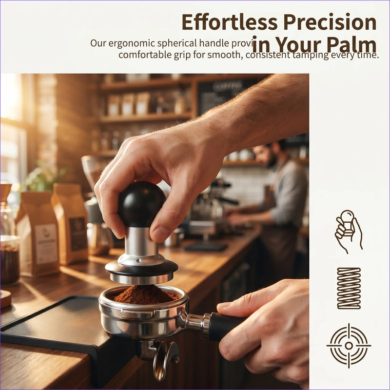 Yozcoffee Espresso Tamper 58 mm aluminiumlegering impactontwerp - ergonomische grip