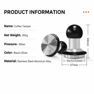 Yozcoffee Espresso Tamper 58 mm aluminiumlegering impactontwerp - informatie