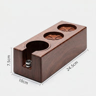 Yozcoffee Espresso Tamper Stand 51-58mm ABS Houtnerf Organizer – afmetingen