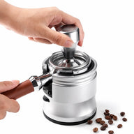 Yozcoffee Espresso-aanstampstandaard Aluminiumlegering Verstelbaar portafilter Zilver/grijs – verstelbaar zilvergebruik