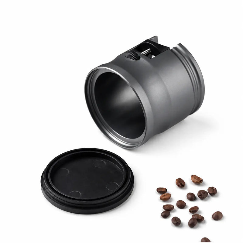 Yozcoffee Espresso-aanstampstandaard Aluminiumlegering Verstelbaar portafilter Zilver/grijs – verstelbaar grijs rond roestvrij