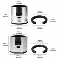 Yozcoffee Espresso-aanstampstandaard Aluminiumlegering Verstelbare portafilter Zilver/grijs – verstelbare afmetingen