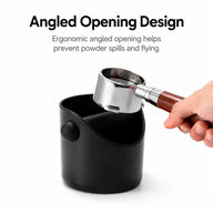 Compacte koffieklopbox – 0,45 l, verwijderbare klopstang – rubberen metalen espresso-opening met schuine opening
