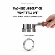 Yozcoffee Espresso-doseertrechter 51/53/58mm Magnetisch RVS Zilver – portafilter fit