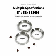 Yozcoffee Espresso-doseertrechter 51/53/58 mm magnetisch roestvrij staal zilver – drie maten