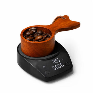 Yozcoffee Espressokoffieweegschaal 2kg 0,1g Compact Oplaadbaar – bonenschep
