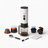 Draagbare espressomachine – Capsules en gemalen koffie, USB-C – volledige instellingen