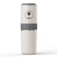 4-in-1 draagbare elektrische koffiemolen en koffiezetter in wit