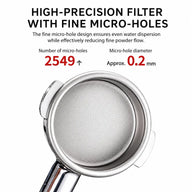 Yozcoffee Espressofiltermand 58 mm 18 g puur titanium – microgaten