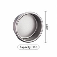 Yozcoffee Espressofiltermand 58 mm 18 g puur titanium – maatcapaciteit