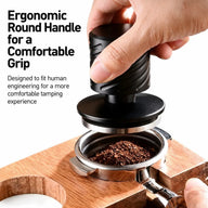 Yozcoffee Espresso-tamper met veerwerking, 51/53/58 mm – ergonomische handgreep
