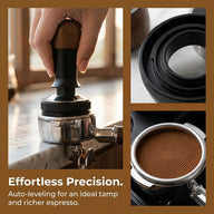 Yozcoffee Espresso Tamper 51/53/58 mm Walnoothout Constante kracht – 58 mm afwisselende hoek volledig