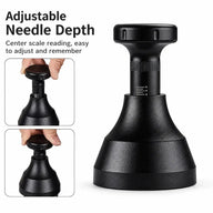 Yozcoffee WDT Espressoverdeler 51/53/58 mm RVS Naaldgereedschap Zwart – verstelbare naalddiepte