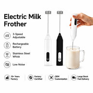 Yozcoffee Oplaadbare elektrische melkopschuimer, garde met 3 snelheden – kenmerken